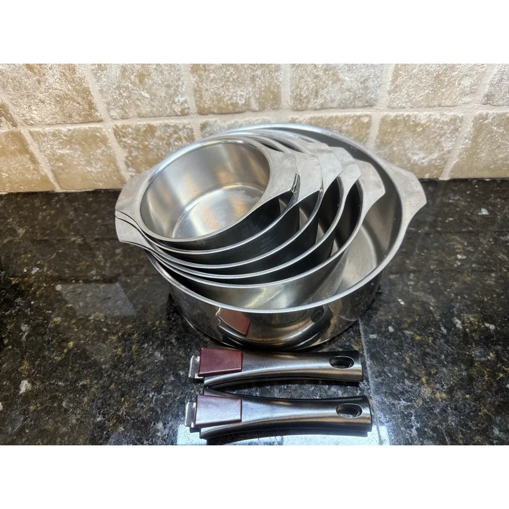VTG 8 Piece Set of LETANG REMY Triplinox 18-10 Stainless Cookware France
